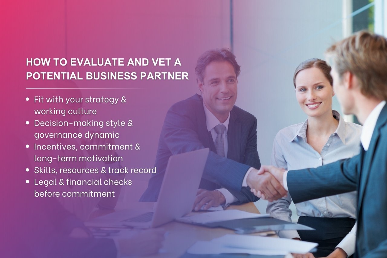 Evaluating a business partner requires structured checks beyond proposals and presentations