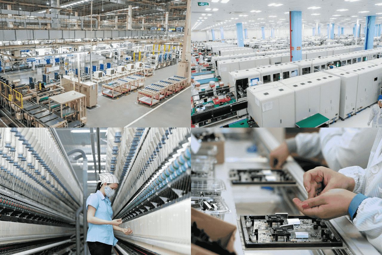 Vietnam’s export growth in electronics, machinery, textiles, and garments continues to drive factory demand.