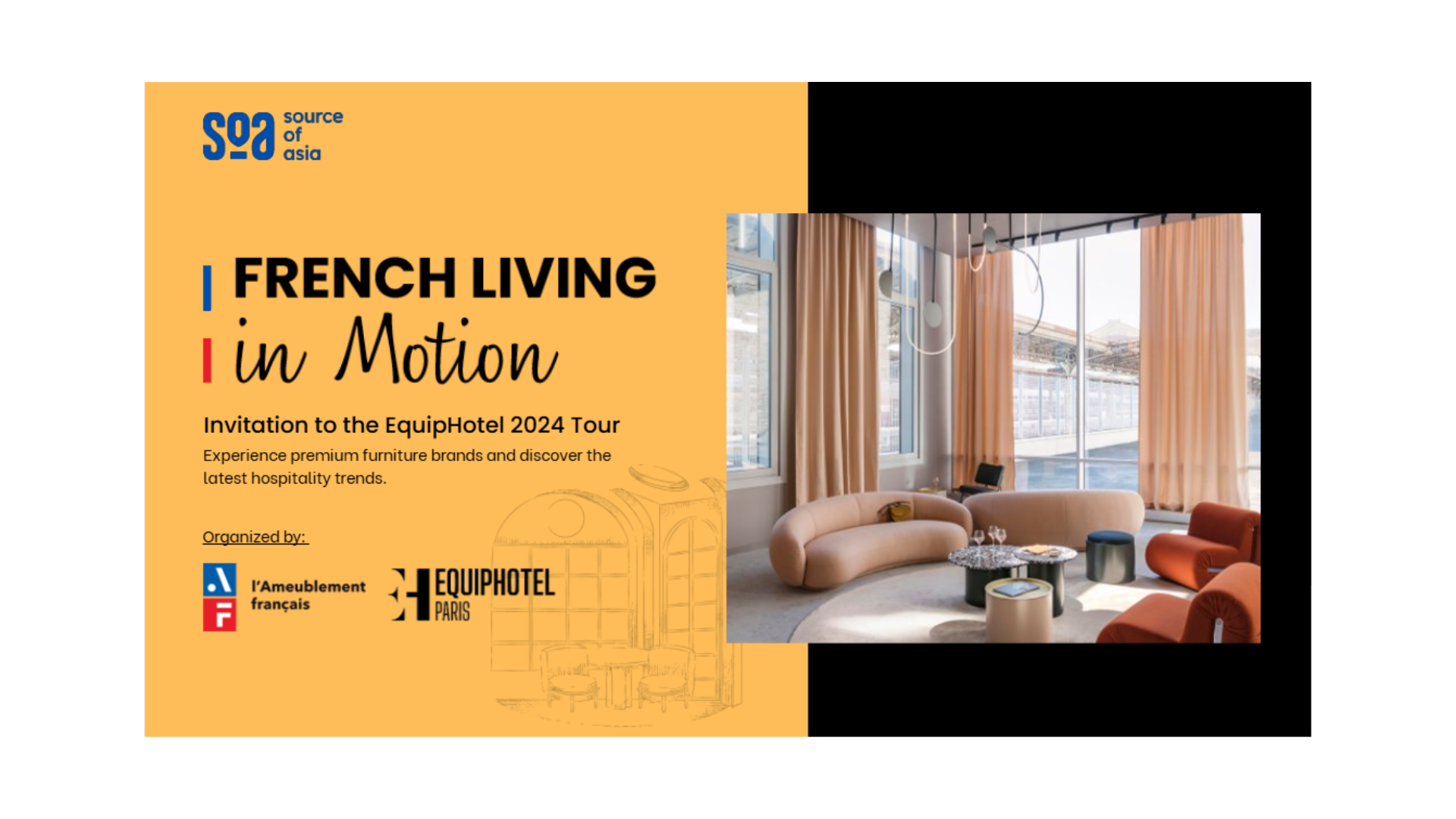 L’Ameublement Français – French Living in Motion In Occasion of EquipHotel 2024 L’Ameublement Français - French Living in Motion In Occasion of EquipHotel 2024