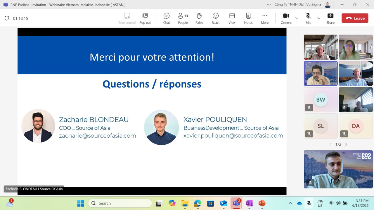 our Managing Partner & COO Zacharie Blondeau and Business Developer Xavier Pouliquen