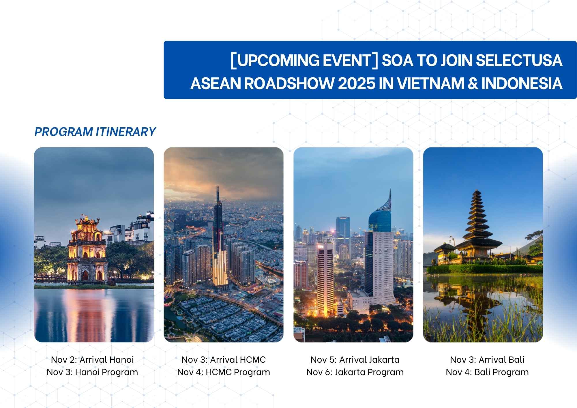 Source of Asia to join SelectUSA ASEAN roadshow 2025 in Vietnam and Indonesia