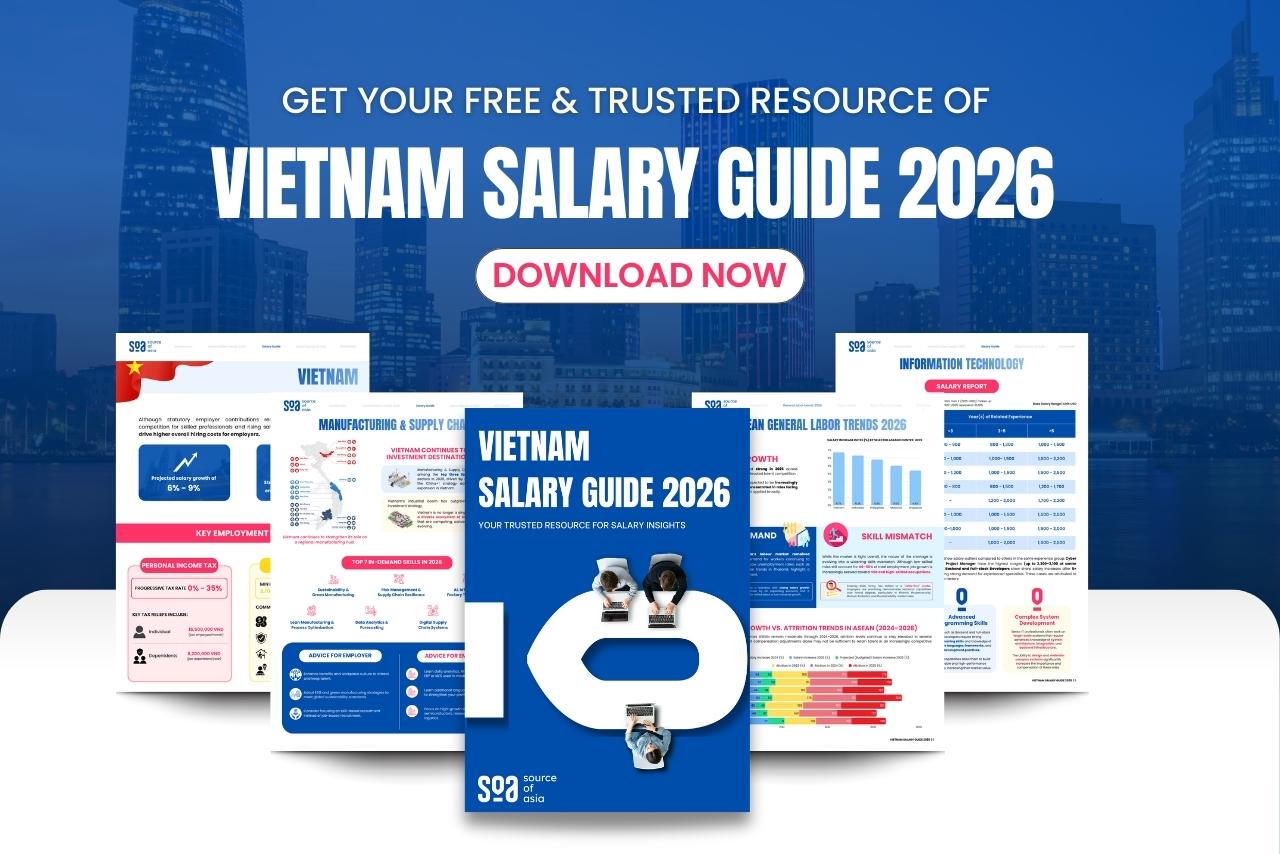 Download the Vietnam Salary Guide 2026 to minimize uncertainty and support more reliable, data-informed decisions for both employers and professionals.