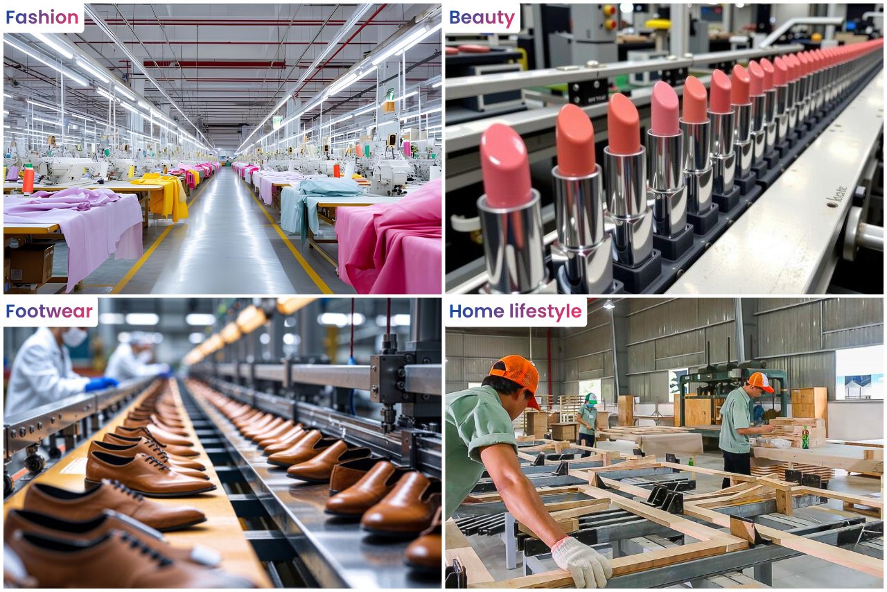 Supplier qualification varies across fashion, beauty, footwear, and home lifestyle products due to different quality and compliance requirements.