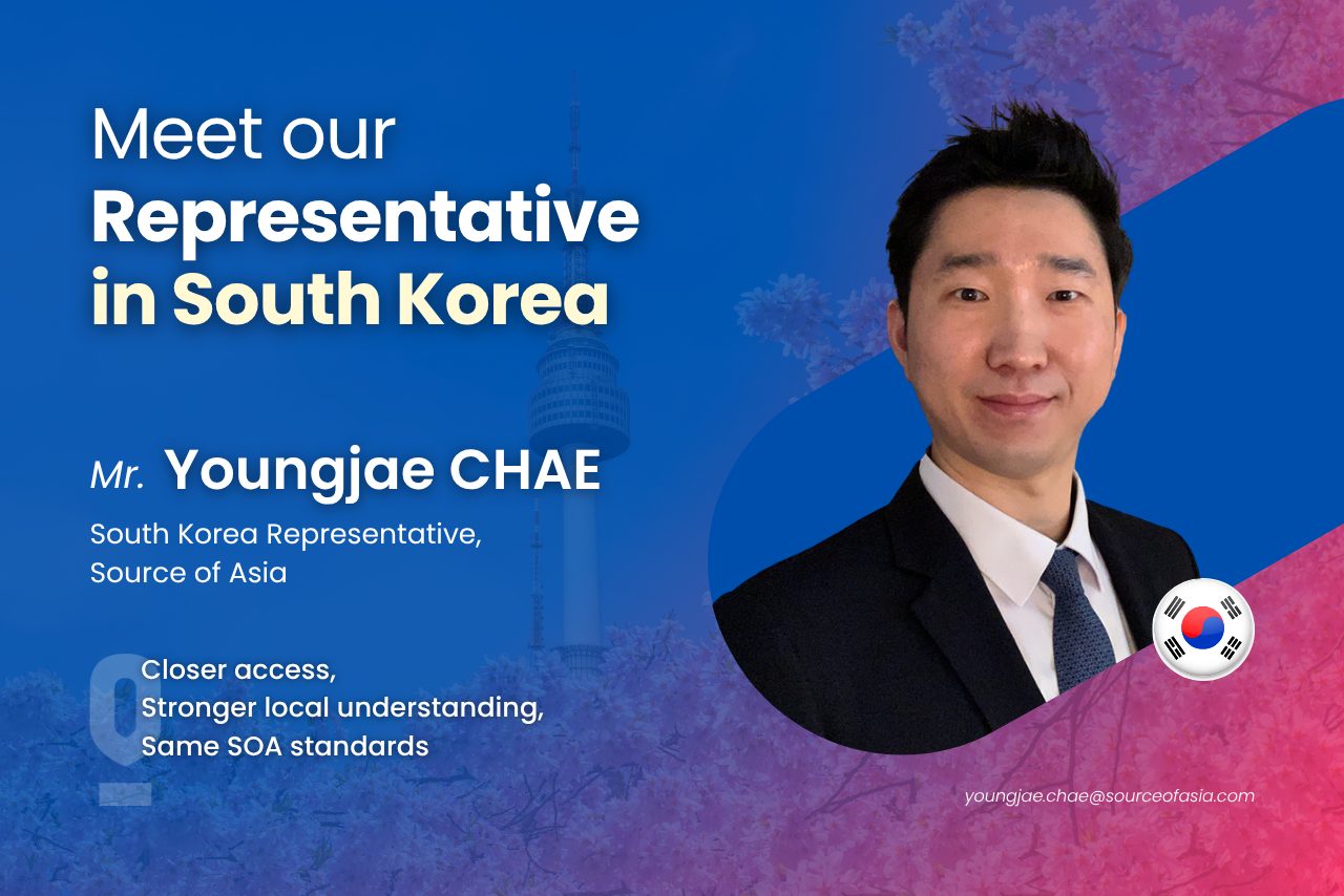 Source of Asia introduces its South Korea Representative with local market access and SOA standards.