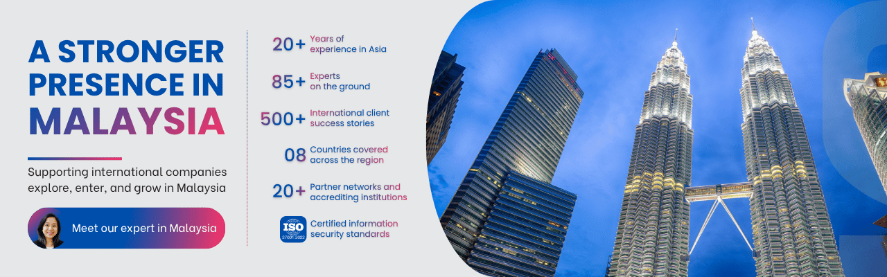 Source of Asia banner highlighting its stronger presence in Malaysia and local support for international companies.