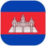 Square Cambodia Flag