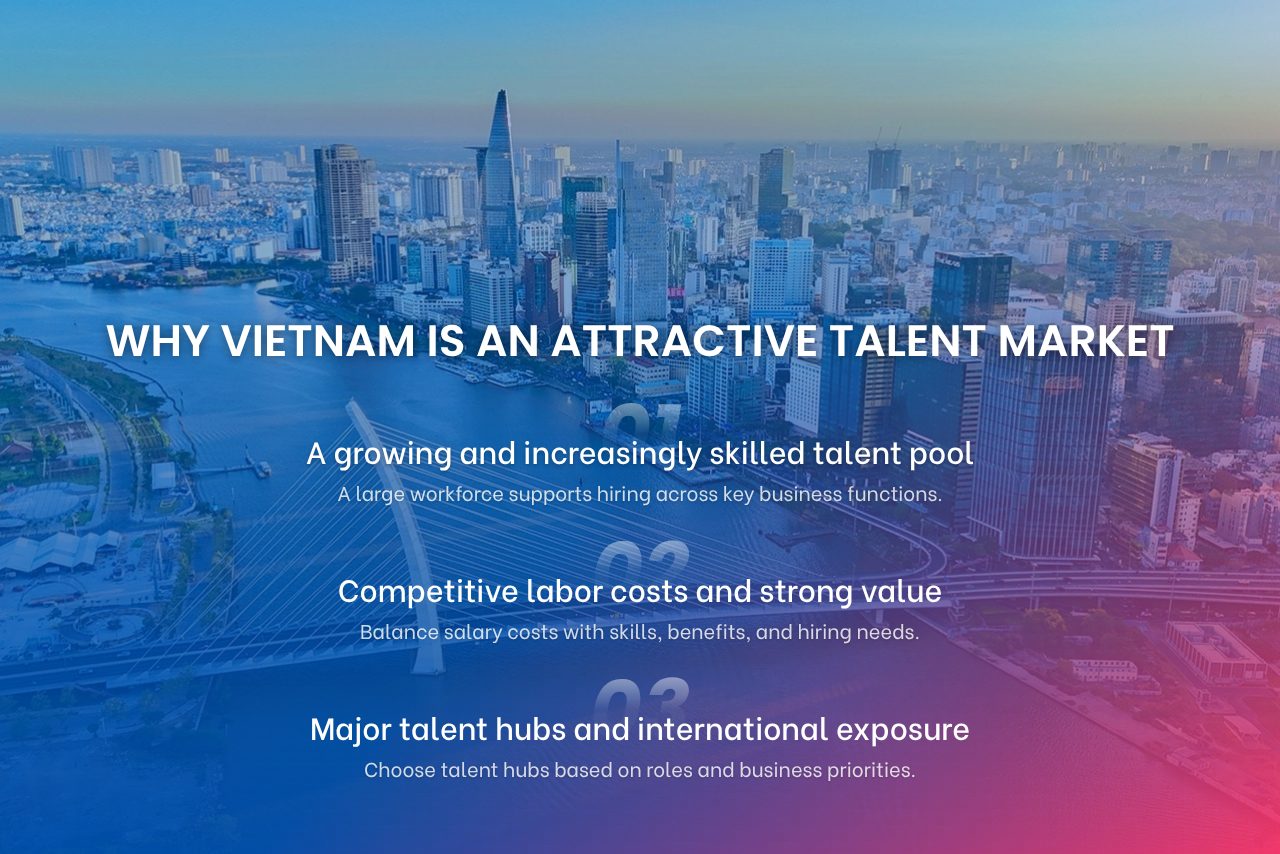 Vietnamese professionals working together in a modern office environment